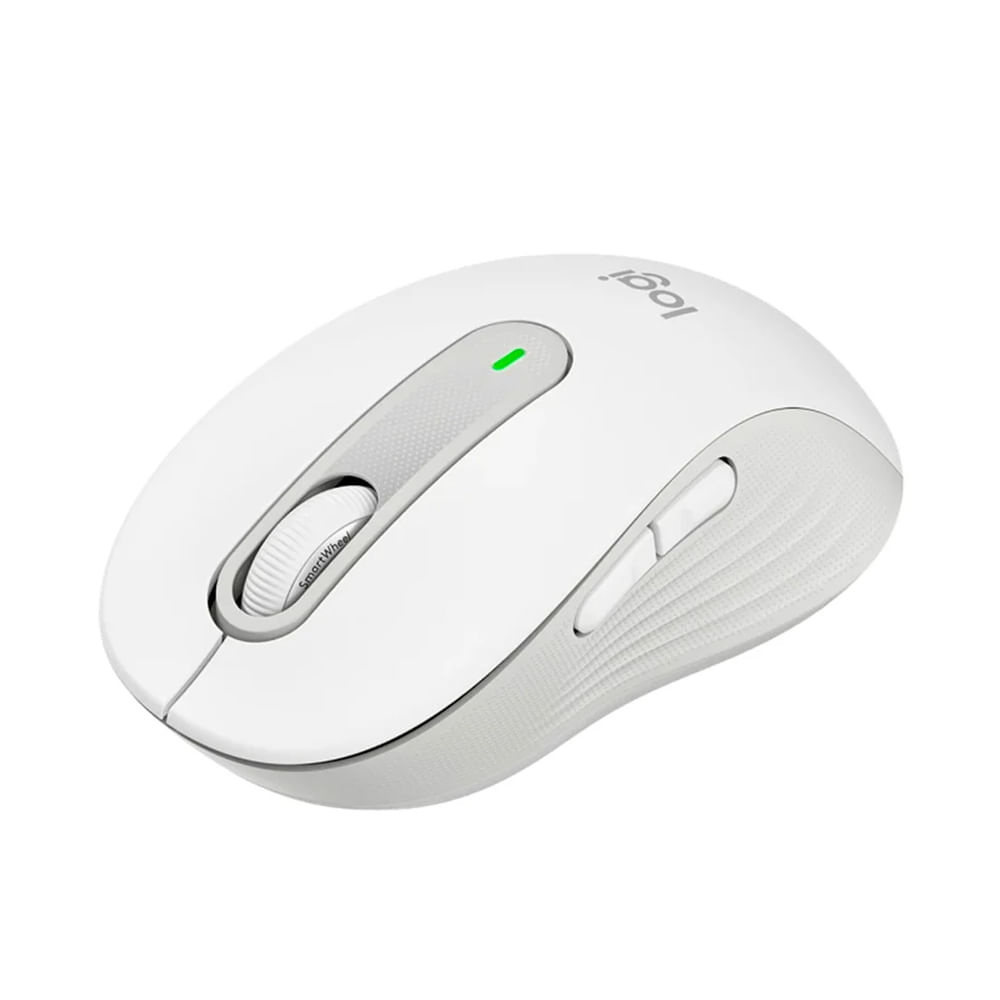 Mouse Logitech Signature M650 M Blanco, Ergonomía Avanzada y Conectividad Inalámbrica para Trabajo