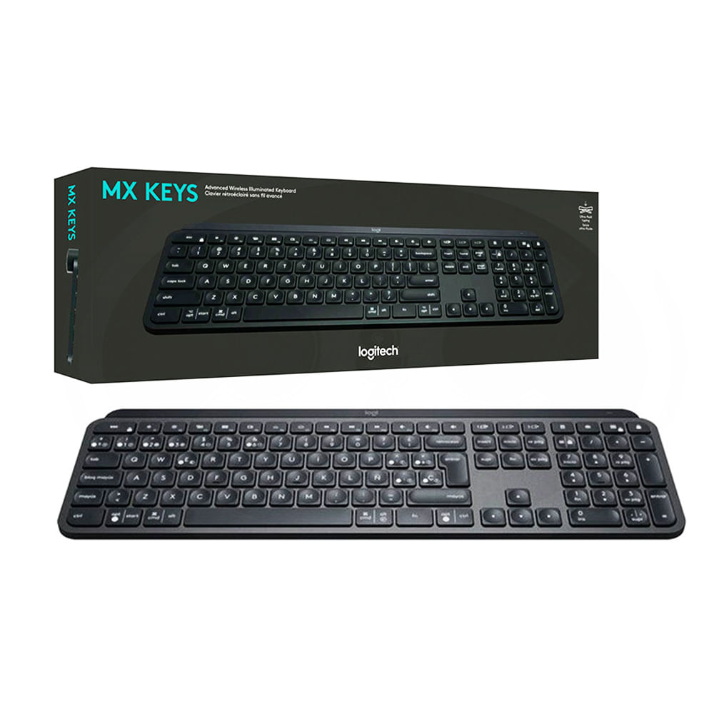 Teclado Logitech MX Keys S Iluminado Bluetooth - Diseño Elegante y Conectividad Inalámbrica