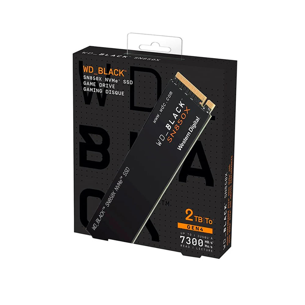 Disco SSD Western Digital Black SN850X de 2TB M.2 2280 PCIe Gen 4.0 - Velocidad y rendimiento super