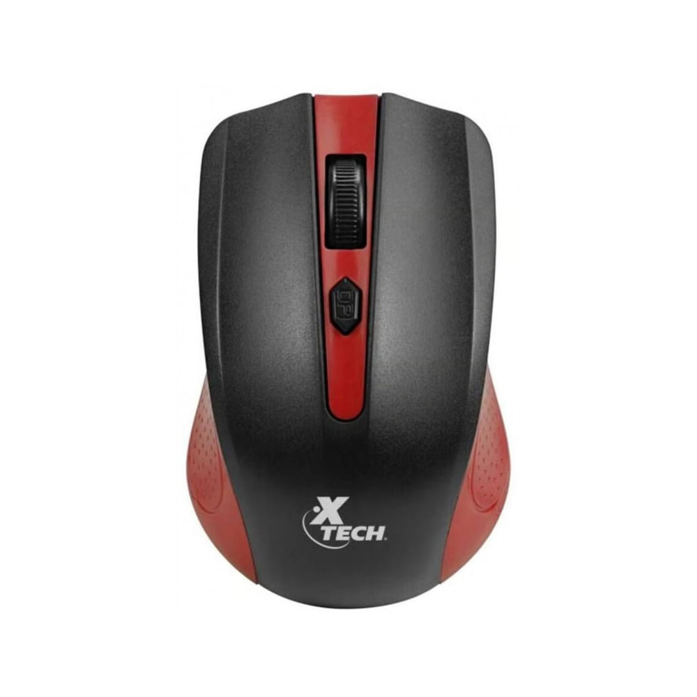 Mouse inalámbrico Xtech 2.4 GHz rojo, 1600 DPI - Precisión y comodidad para tu PC