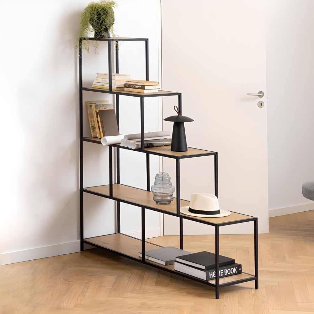 Estante Industrial Scala Marron y Negro | Masiva Home