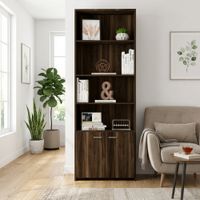 Estante Librero Aldo 5 Niveles Marron Oscuro | Masiva Home