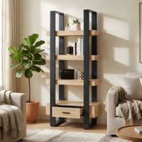 Estante Industrial Lucerys Duna y Negro | Masiva Home