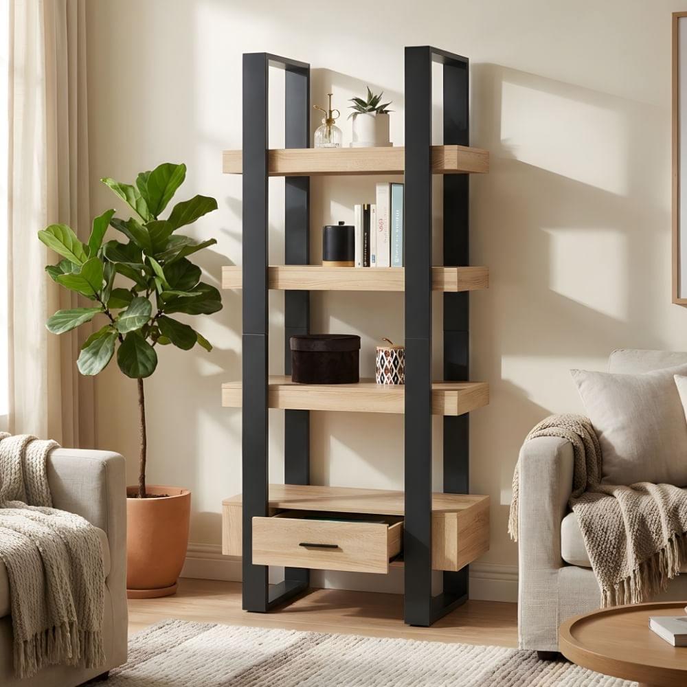 Estante Industrial Lucerys Duna y Negro | Masiva Home