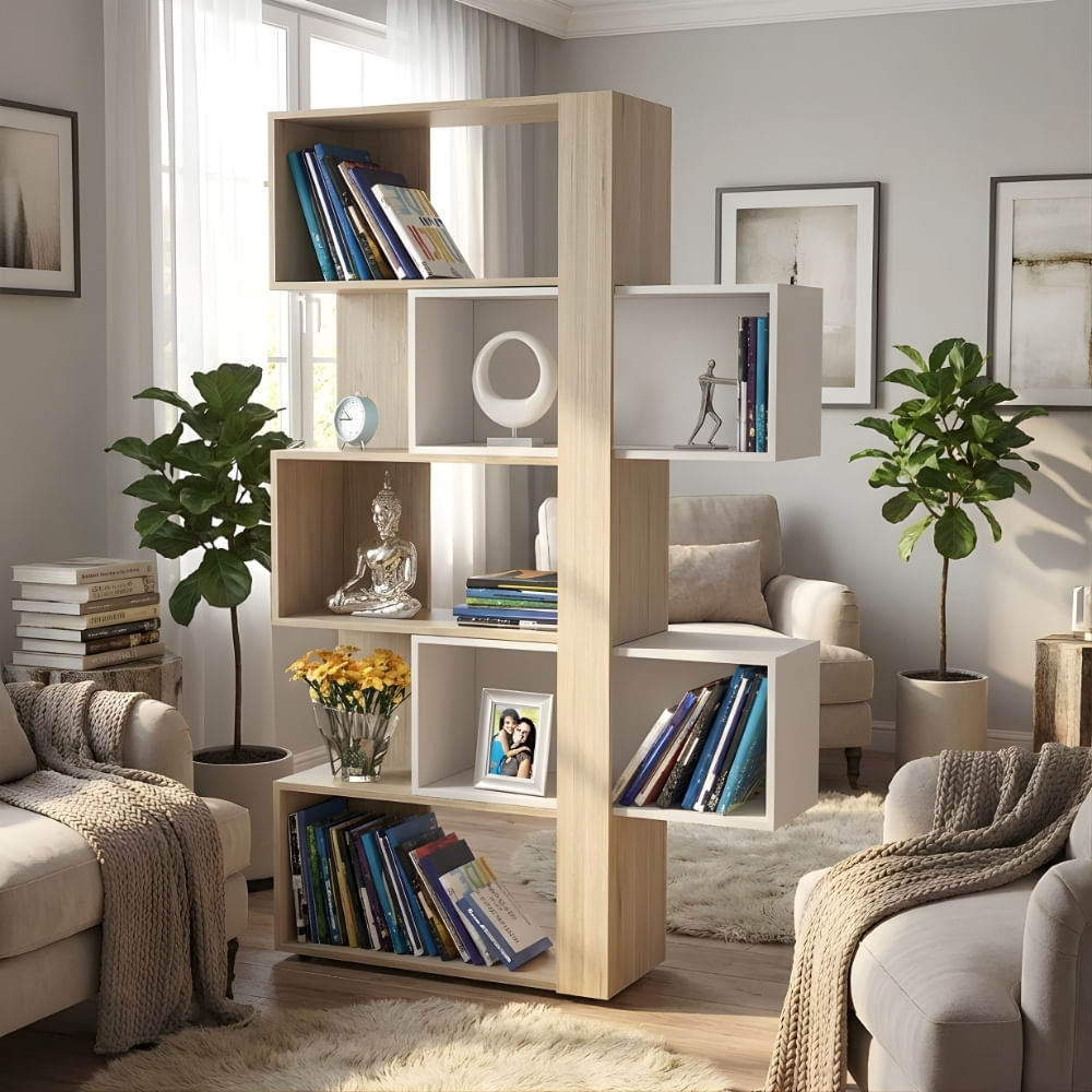 Estante Ajustable Harmony Beige y Blanco| Masiva Home