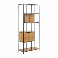 Estante Industrial Narcy Marron y Negro | Masiva Home