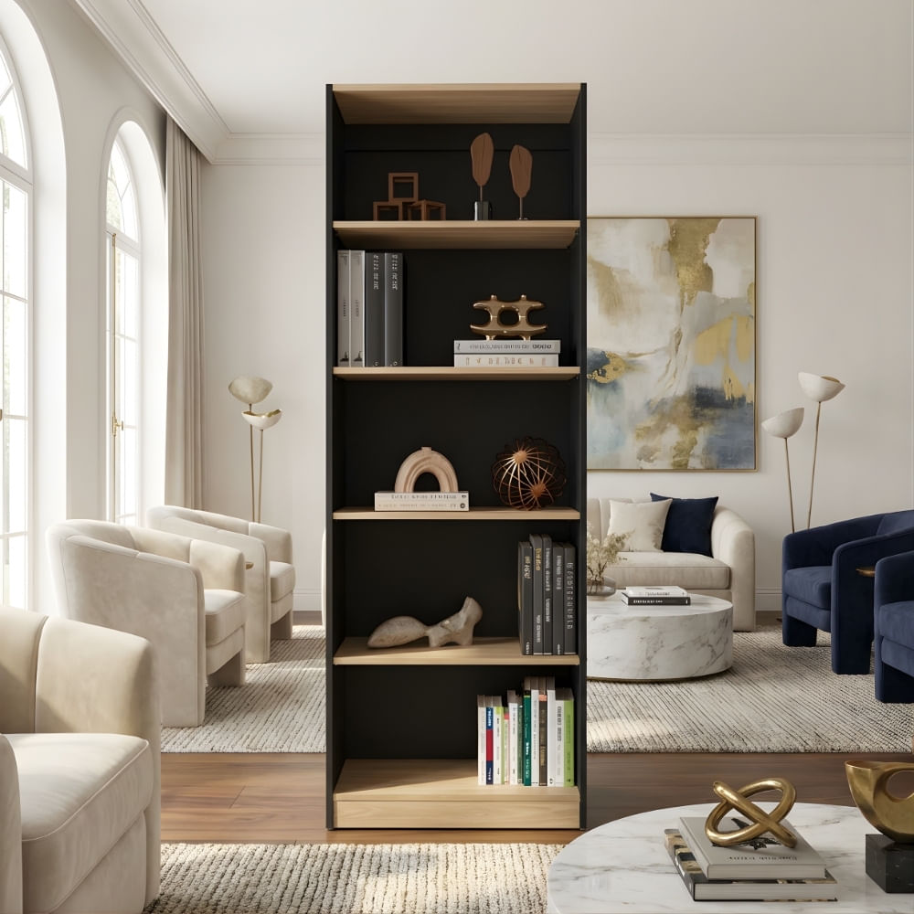 Estante Ivanna 5 Niveles Negro y Marron | Masiva Home