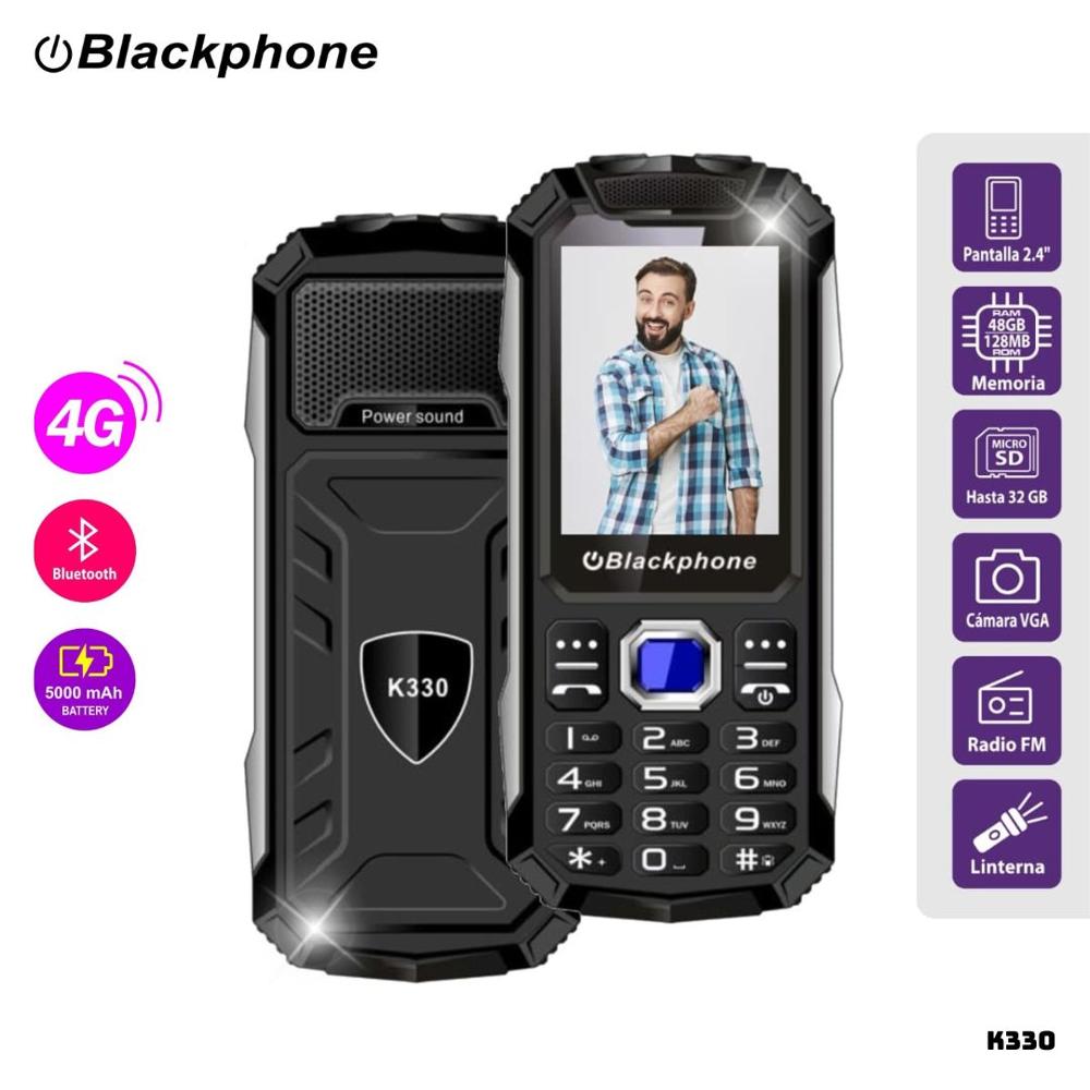 CELULAR BASICO BLACKPHONE K330 4G DUAL SIM - NEGRO