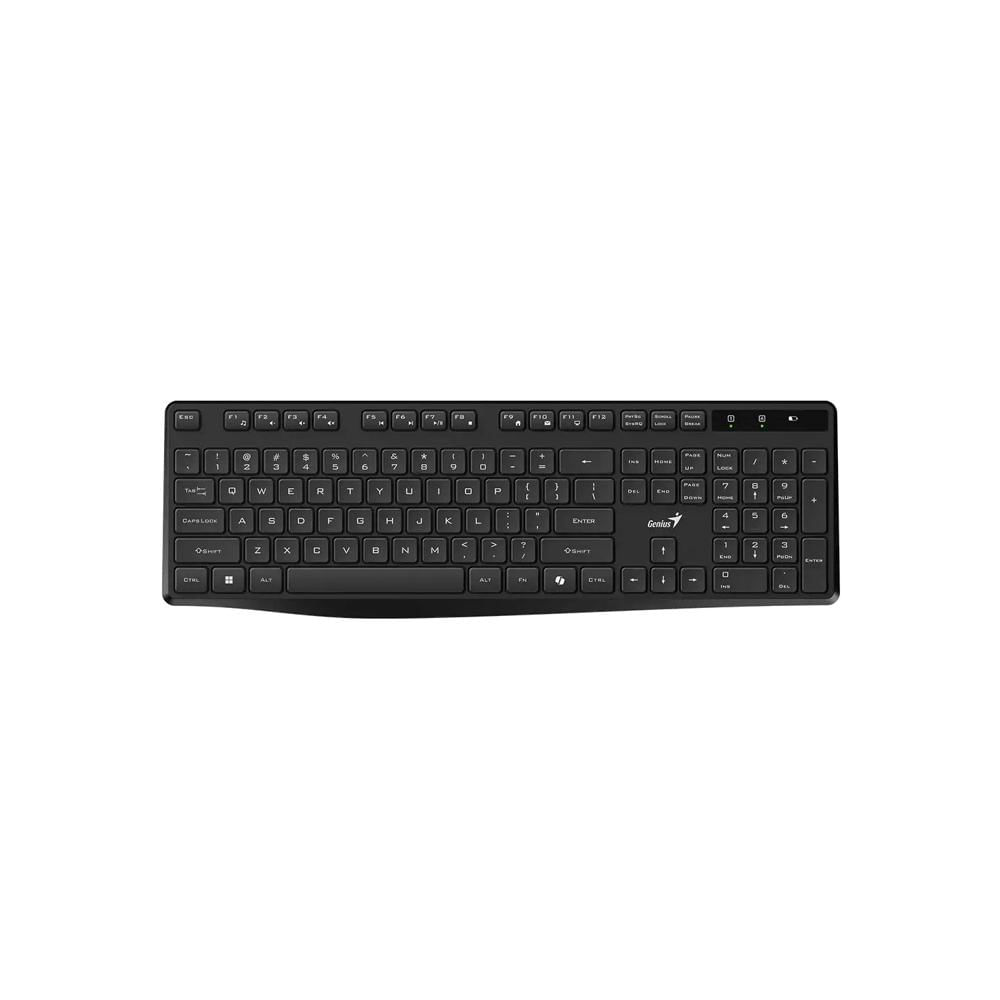 Teclado Genius Wireless KB-7200 Ai Copilot Multimedia USB Sp Black