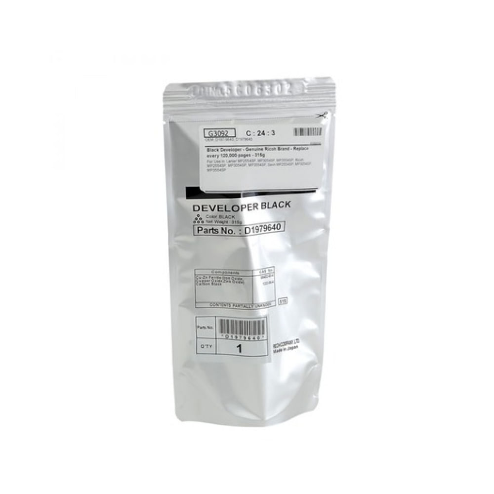 Ricoh Developer Black D1979641 - Tóner de Alta Calidad para Impresoras, Rendimiento Óptimo
