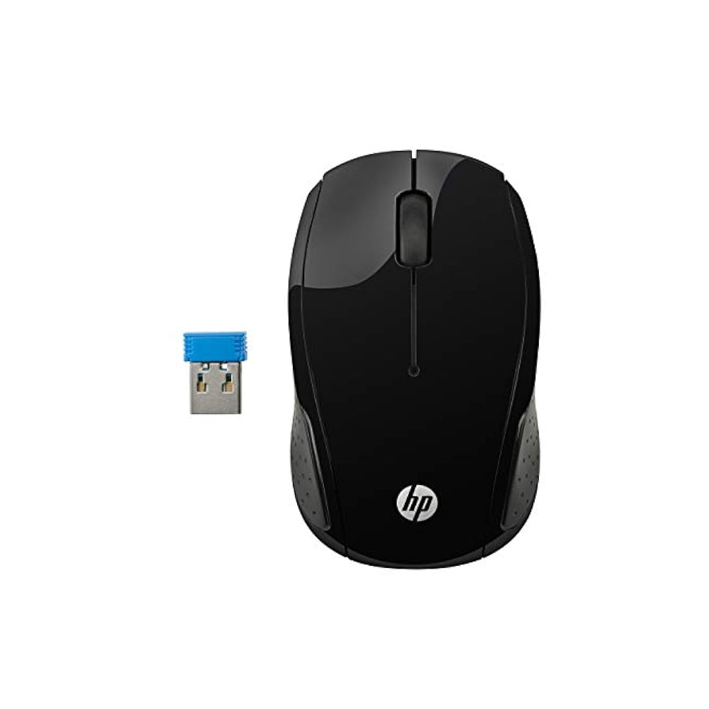 Mouse inalámbrico HP 200 negro, modelo X6W31AA, ligero y ergonómico para un rendimiento óptimo