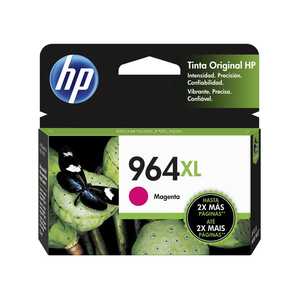 Tóner HP 964XL Magenta de alta capacidad, compatible con impresoras HP para colores vibrantes y nít