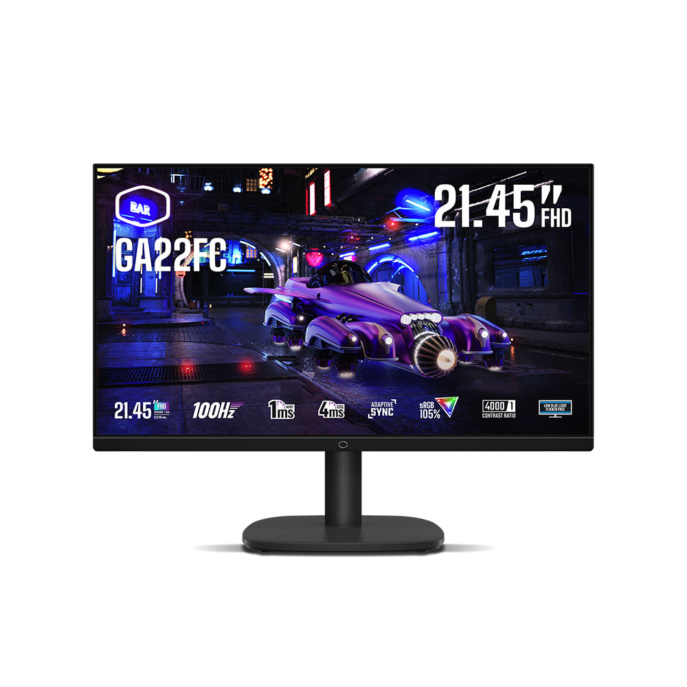 Monitor Cooler Master 21.45"" FHD 100Hz VA, diseño elegante y alto rendimiento para gaming y entrete