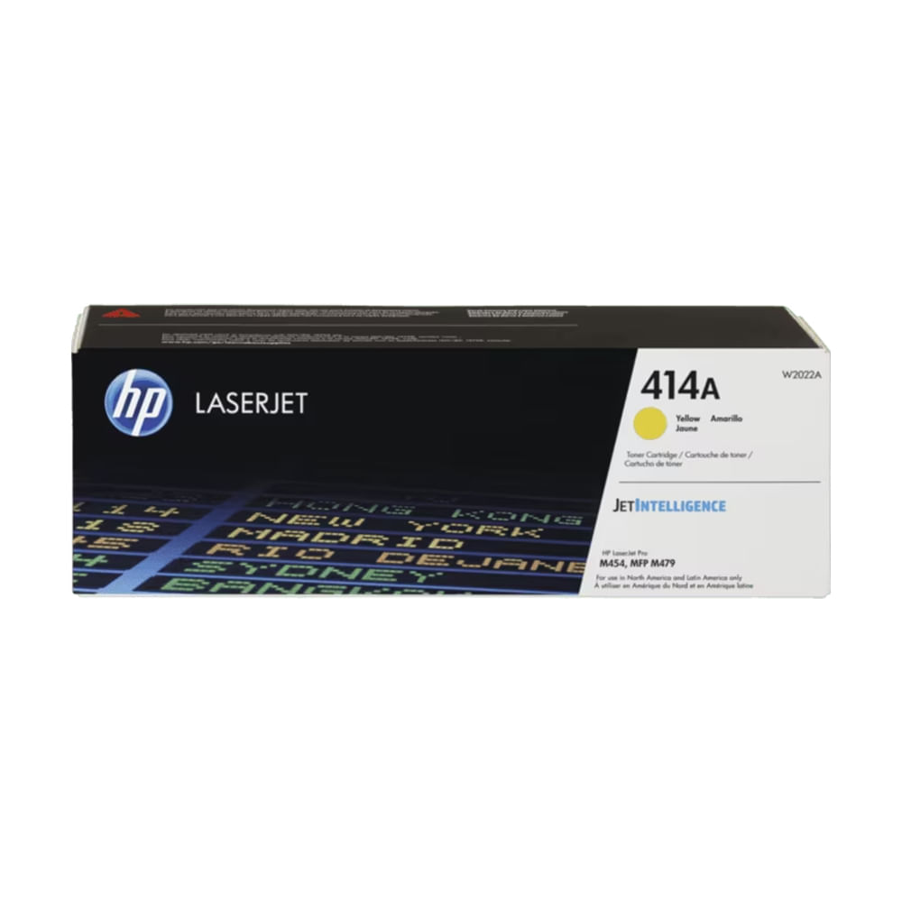 Toner HP 414A Amarillo Original - Rinde hasta 2100 páginas, Calidad de Impresión Superior