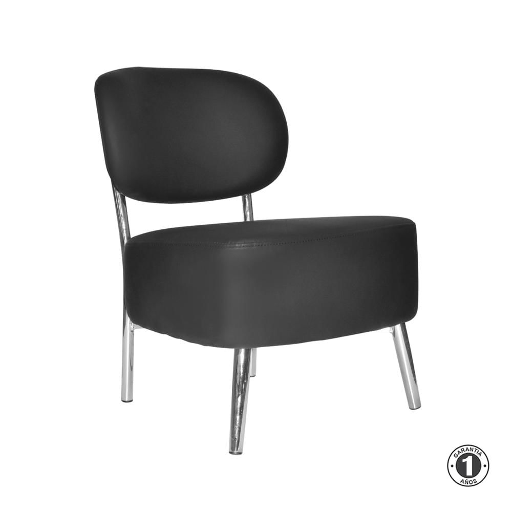 Silla Fija Bis Cuero Negro Althea Confort