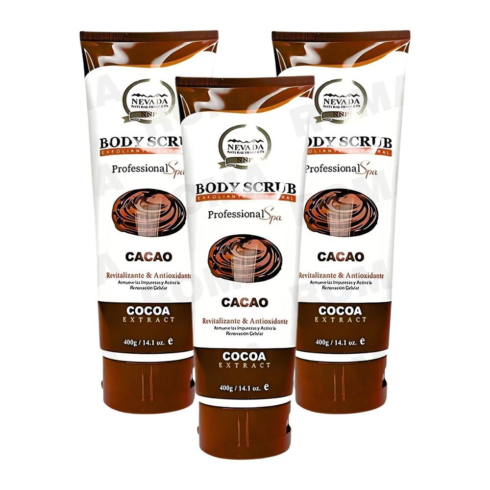 PACK 3 EXFOLIANTE CORPORAL DE CACAO 400G NEVADA
