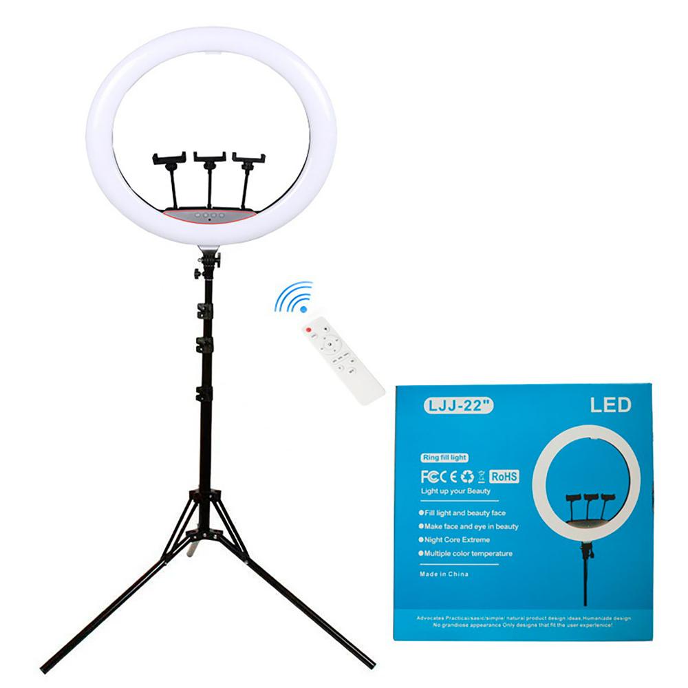 Aro LED 56cm con Trípode Ajustable Control Remoto y Táctil Iluminación Pro para Videos y Fotos