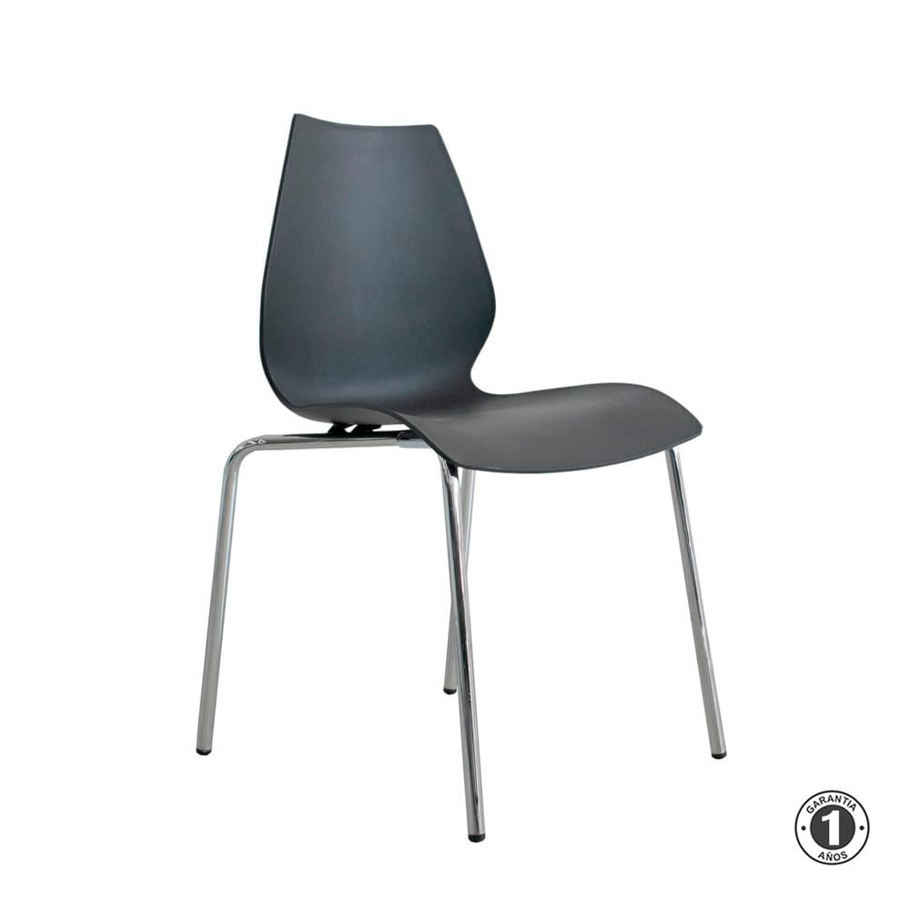 Silla Fija De Comedor Diseño Brenda Negro Althea Confort