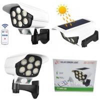 Lampara solar tipo camara con sensor a control