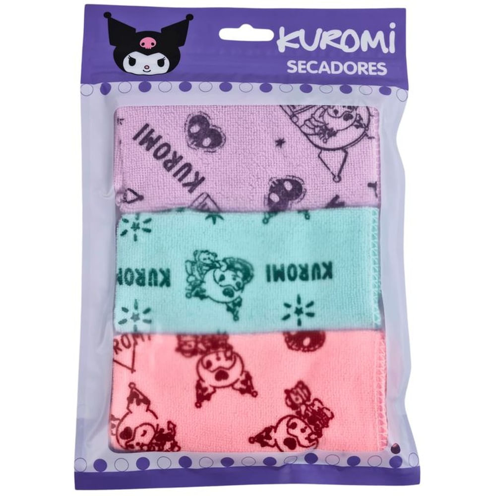 Pack 3 Paños Microfibra KUROMI multiusos
