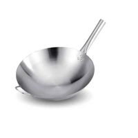 Sarten wok chifero 36cm de acero inoxidable