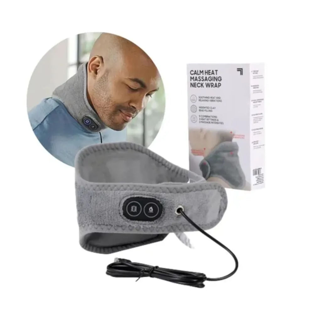 Masajeador De Cuello Con Vibraciones De Masaje Gris