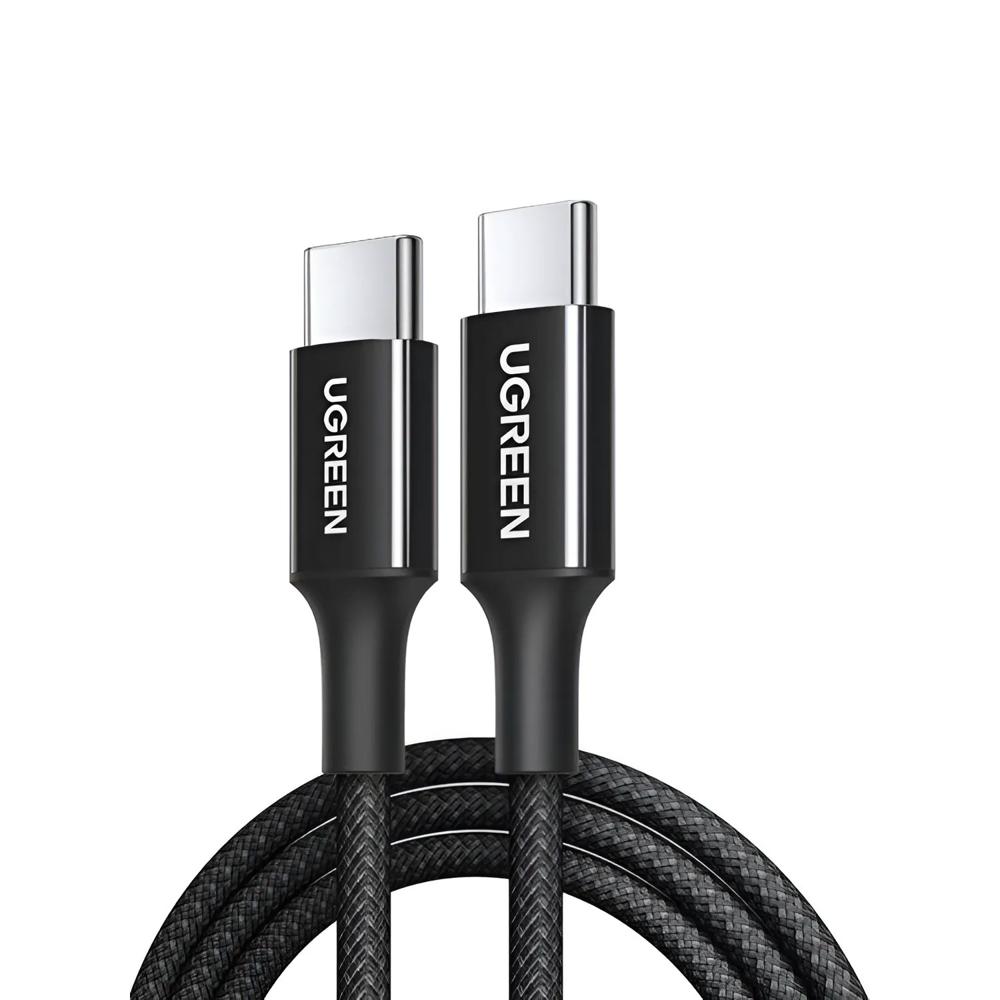 Cable USB-C a USB-C Ugreen 3A Carga Rápida PD 1M Trenzado Negro 35254