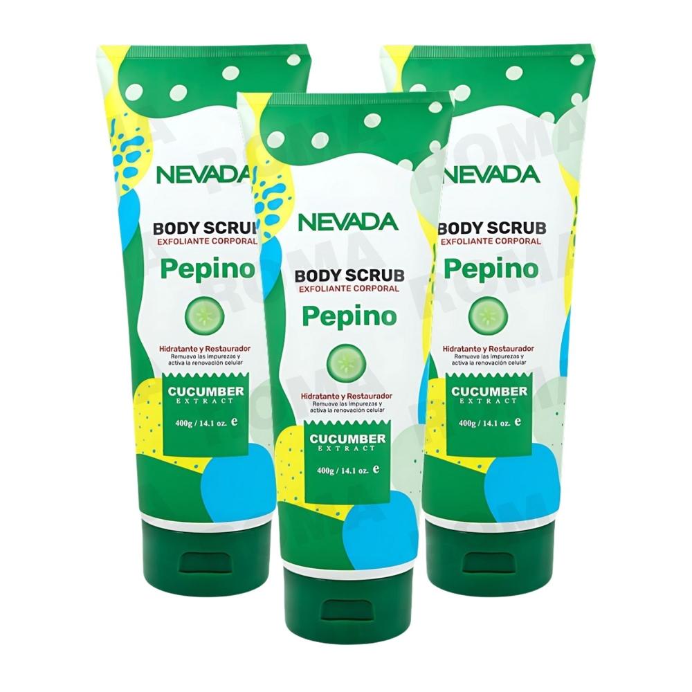 PACK 3 EXFOLIANTE CORPORAL DE PEPINO 400G NEVADA