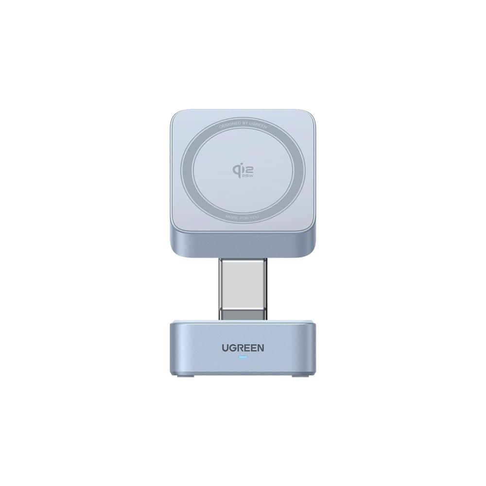 Cargador Inalámbrico Ugreen MagFlow Qi2 25W MagSafe 2 en 1 W752-55960B
