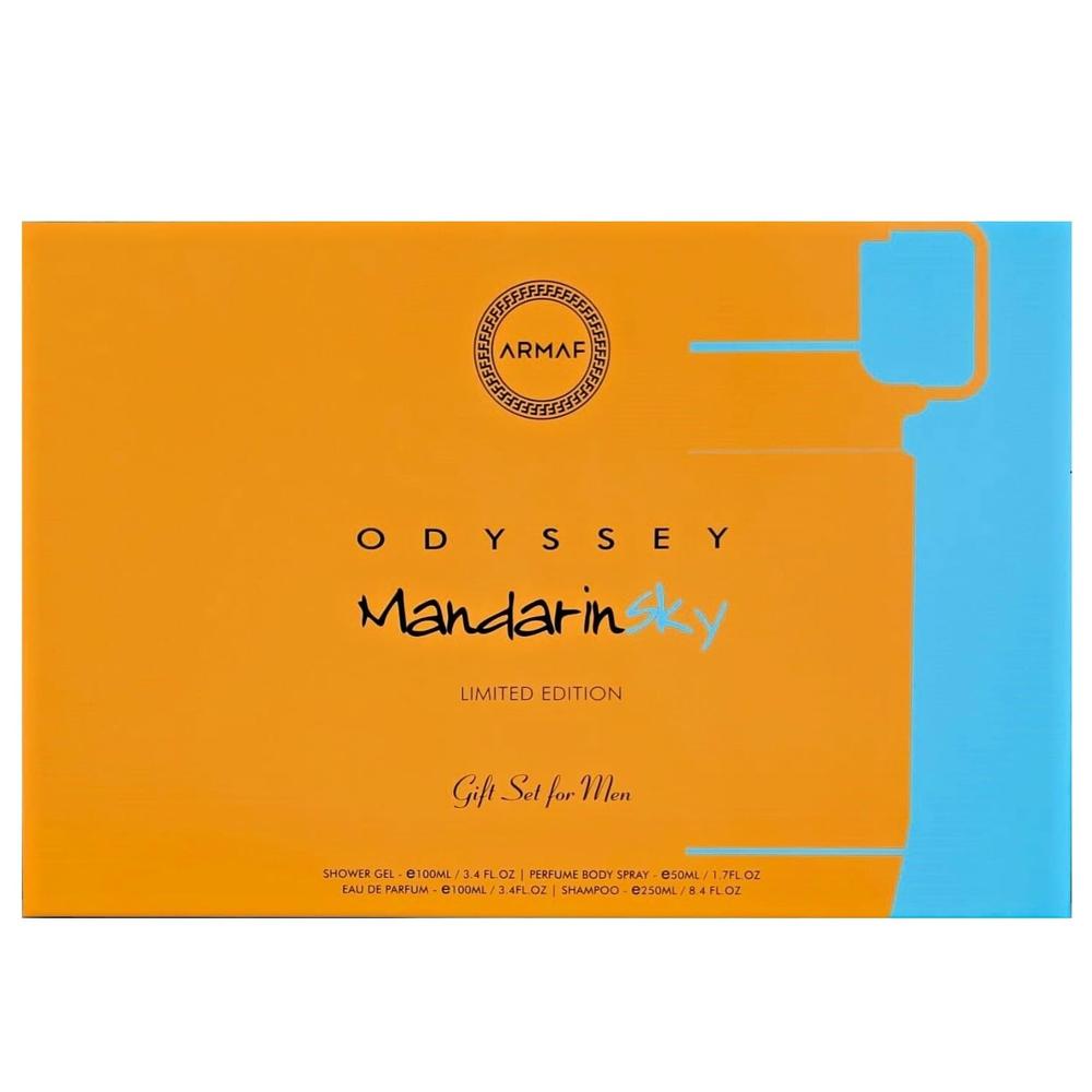 SET DE PERFUME ARMAF ODYSSEY MANDARIN SKY 4 PZS HOMBRE
