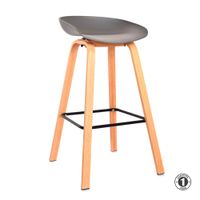 Silla Para Bar Misuri Butaco 75 Cm. Gris Claro Althea Confort