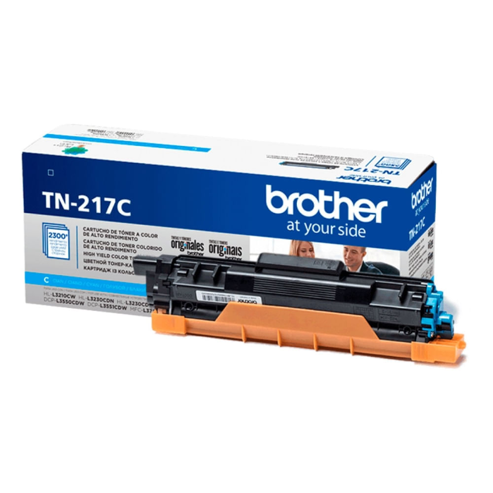Tóner Brother TN-217C Cian 2300 Páginas para HLL3270CDW, DCPL3551CDW y MFCL3750CDW