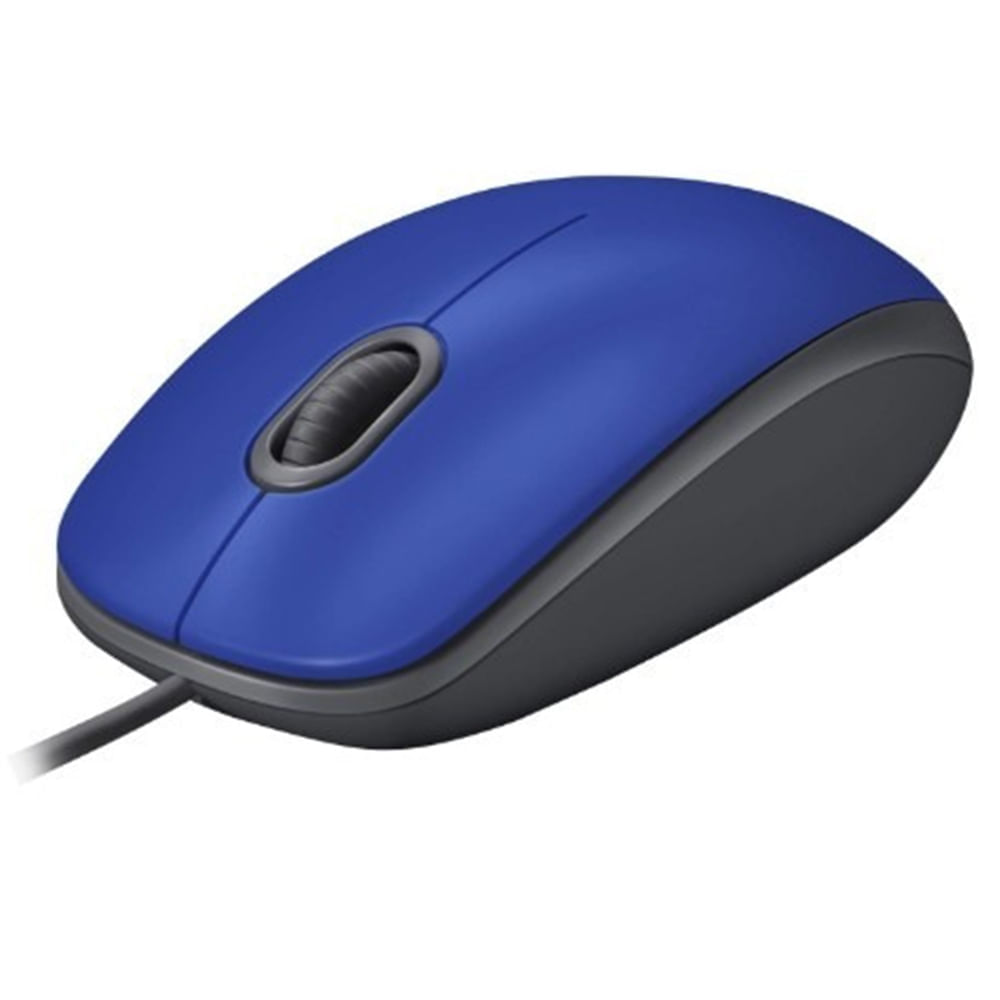 Mouse óptico Logitech M110 Silent USB - Color azul, diseño silencioso y ergonómico para comodidad d