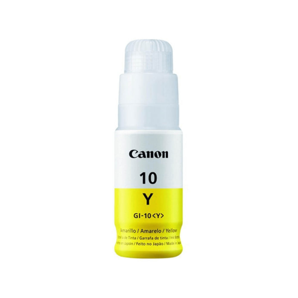 Tinta Canon GI-10Y Amarilla | Alta Capacidad, Ideal para Impresoras de Inyección de Tinta