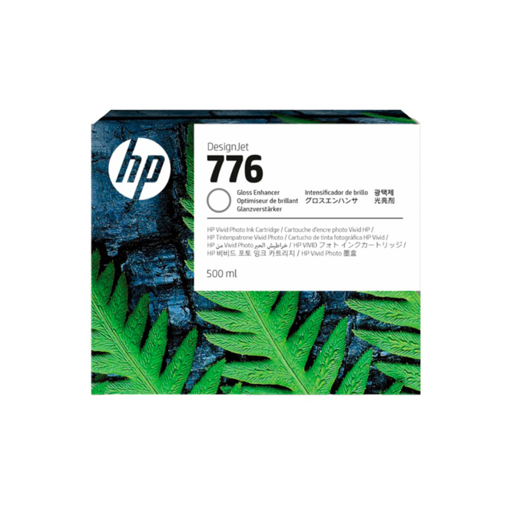 Tinta HP 1XB06A (776) Gloss Enhancer 500 ML para Impresoras - Color Brillante y Duradero