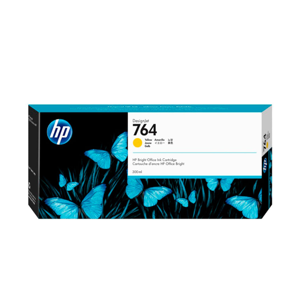 Tinta HP 764A Amarillo 300ml - Ideal para Impresoras HP, Calidad Profesional en Cada Impresión