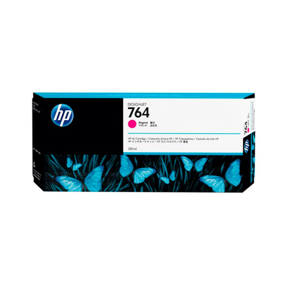 Tinta HP 764A Magenta 300ml - Ideal para Impresoras de Alta Calidad, Excelente Rendimiento y Color