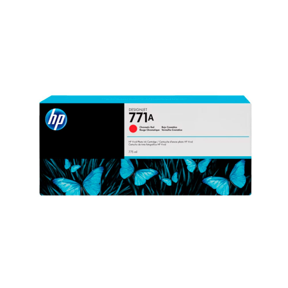 Tinta HP 771A Chromatic Red 775ml - Alta calidad de impresión, compatible y duradera