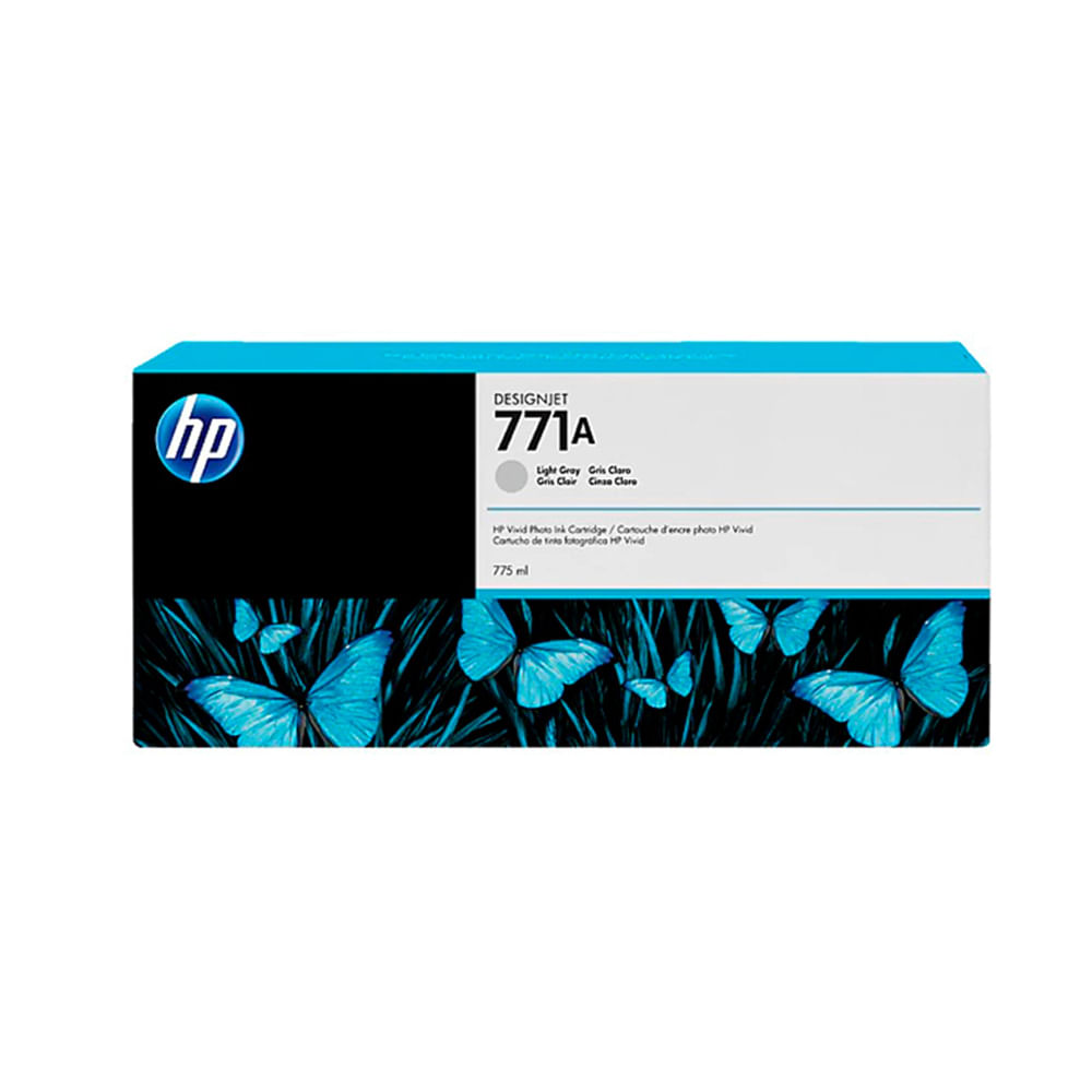 Tinta HP 771A LT Gray 775ml - Impresión Profesional de Alta Calidad para Gráfica y Fotografía