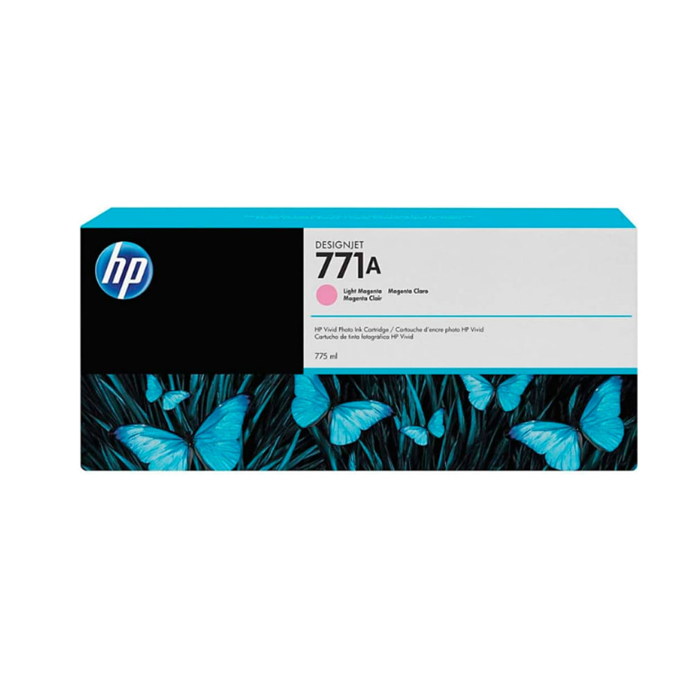 Tinta HP 771A Magenta 775ml para Impresoras, Alta Calidad de Impresión y Rendimiento Superior