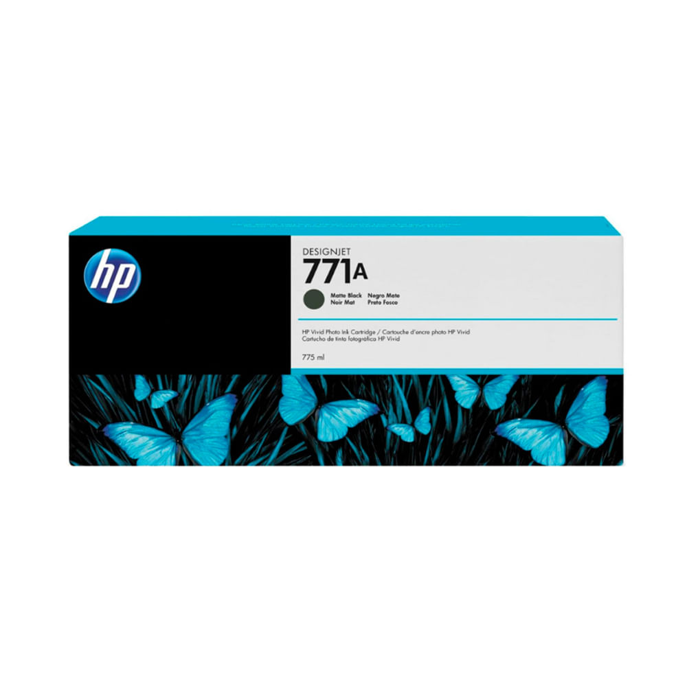 Tinta HP 771A Matte Black 775ml - Alta Calidad para Impresoras, Ideal para Documentos Profesionales