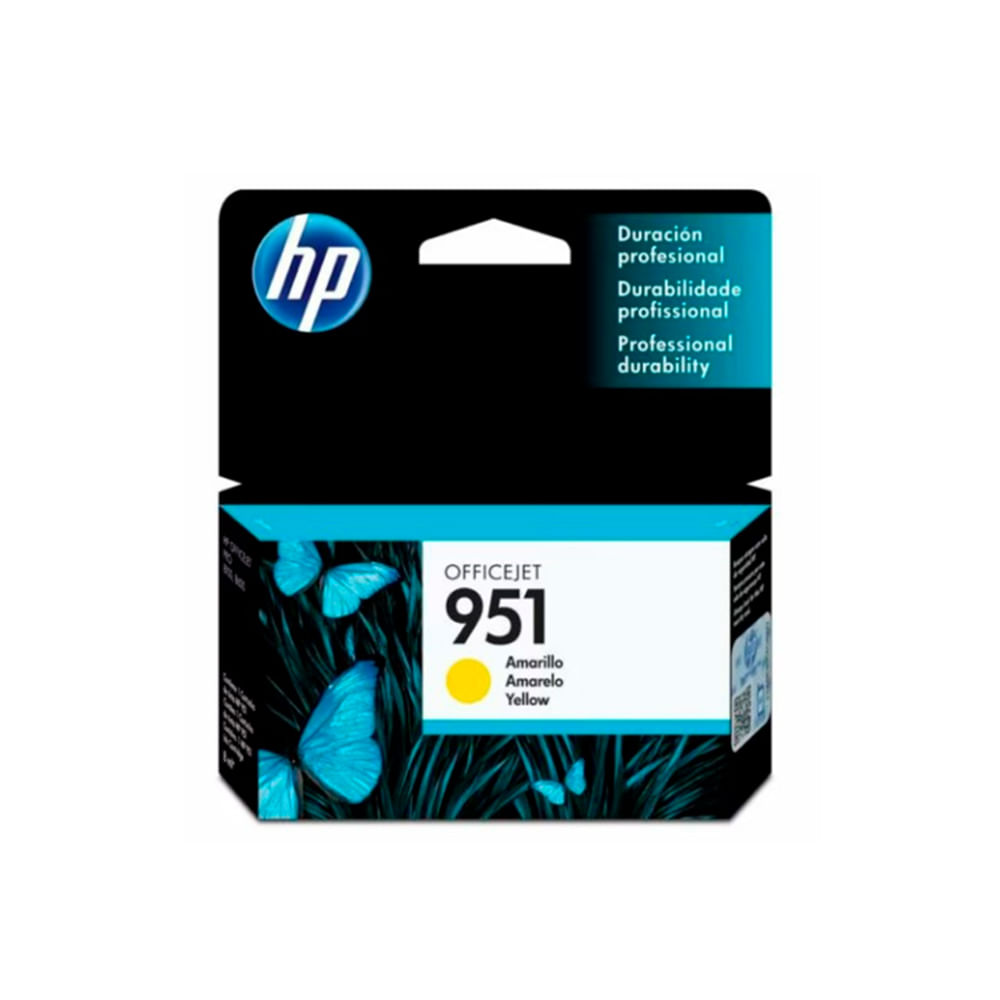 Tinta HP 951 Amarilla CN052AL - 700 Páginas de Alta Calidad para Impresoras HP