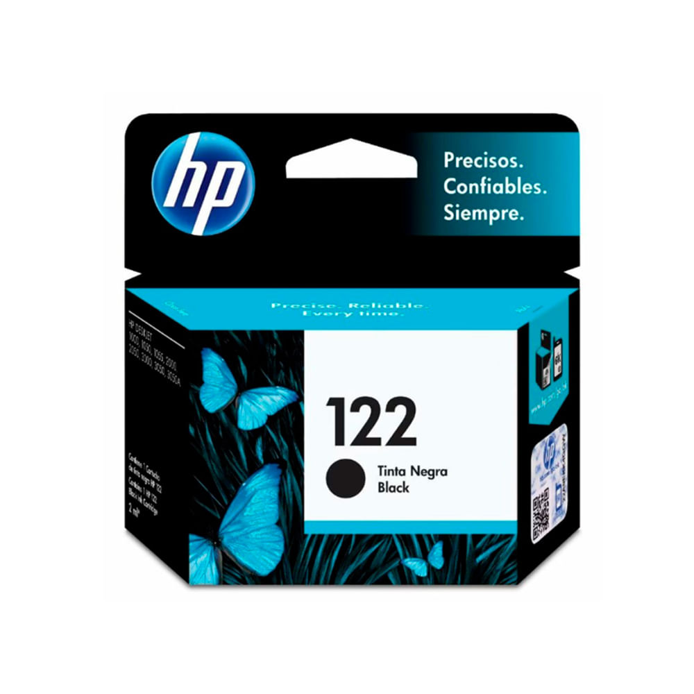 Tinta HP CH561HL (122) Negra para Impresoras - Rinde Hasta 120 Páginas, Calidad Superior