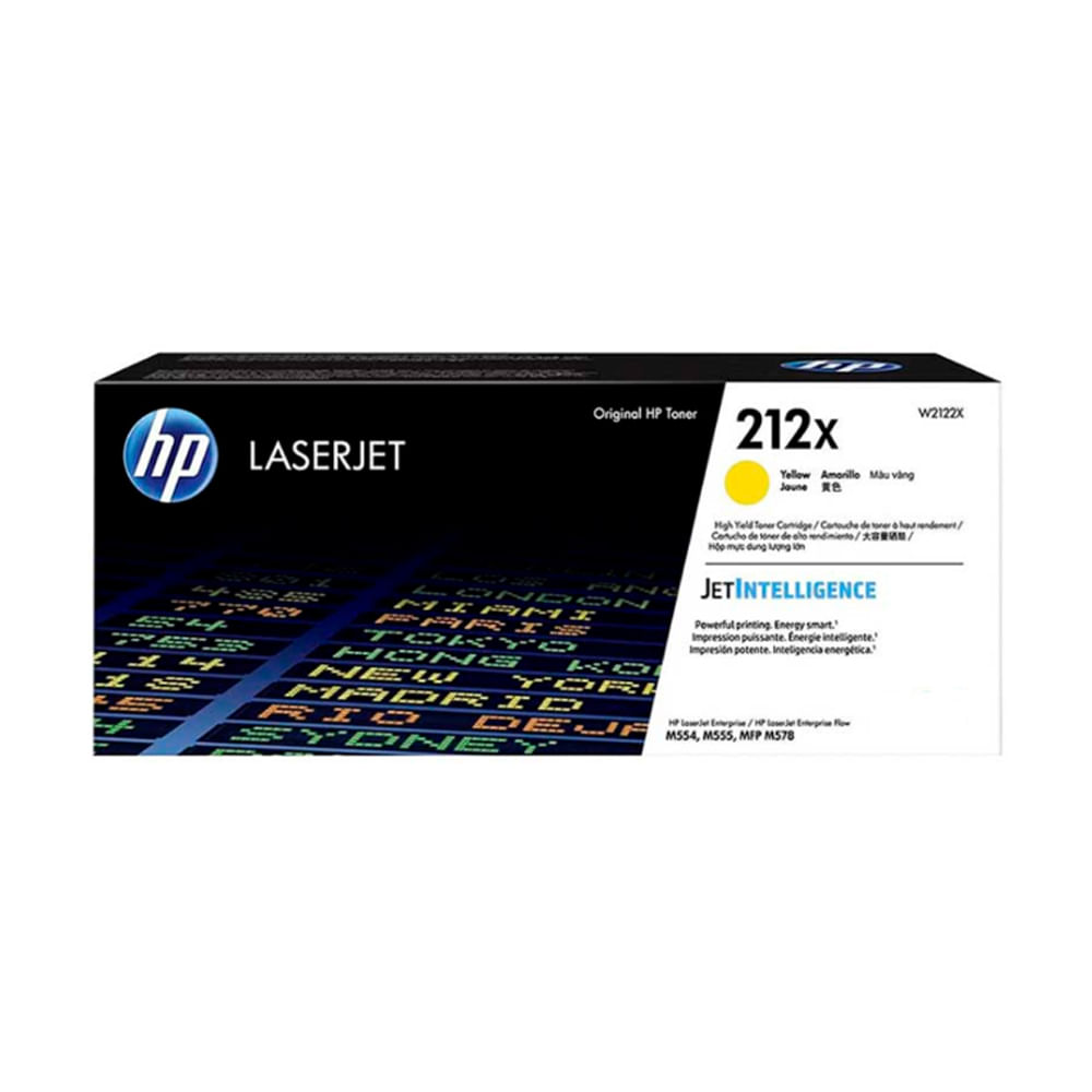 Tóner HP W2122X Amarillo para LaserJet M555 - 10,000 páginas de calidad y rendimiento excepcional
