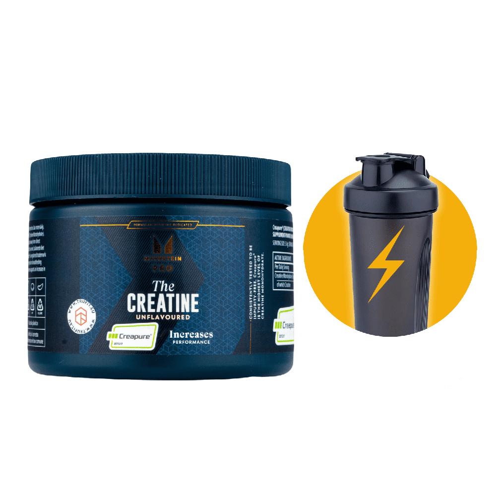 Creatina Monohidratada Creapure My Protein 250gr Sin Sabor- shaker