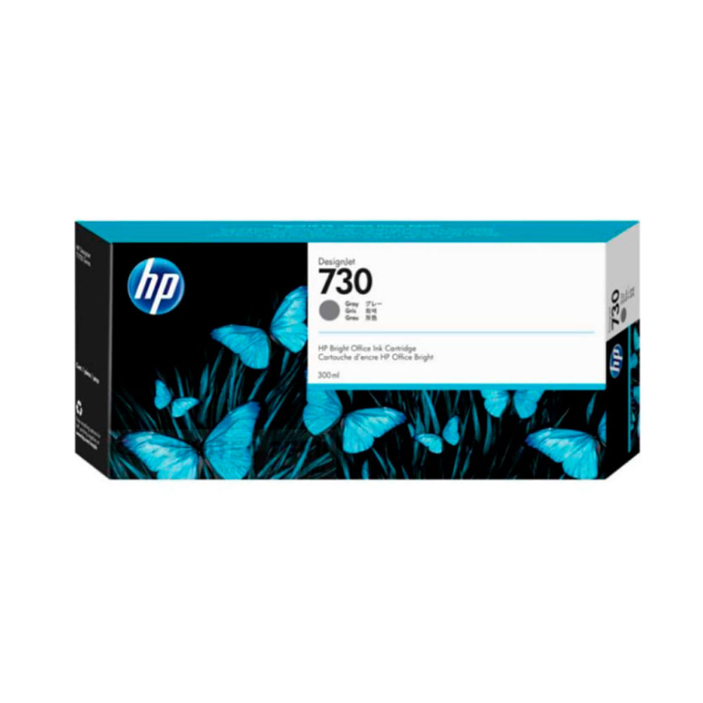 Tinta HP P2V72A (730) 300ml Gris para Impresoras: Calidad Profesional y Colores Vibrantes