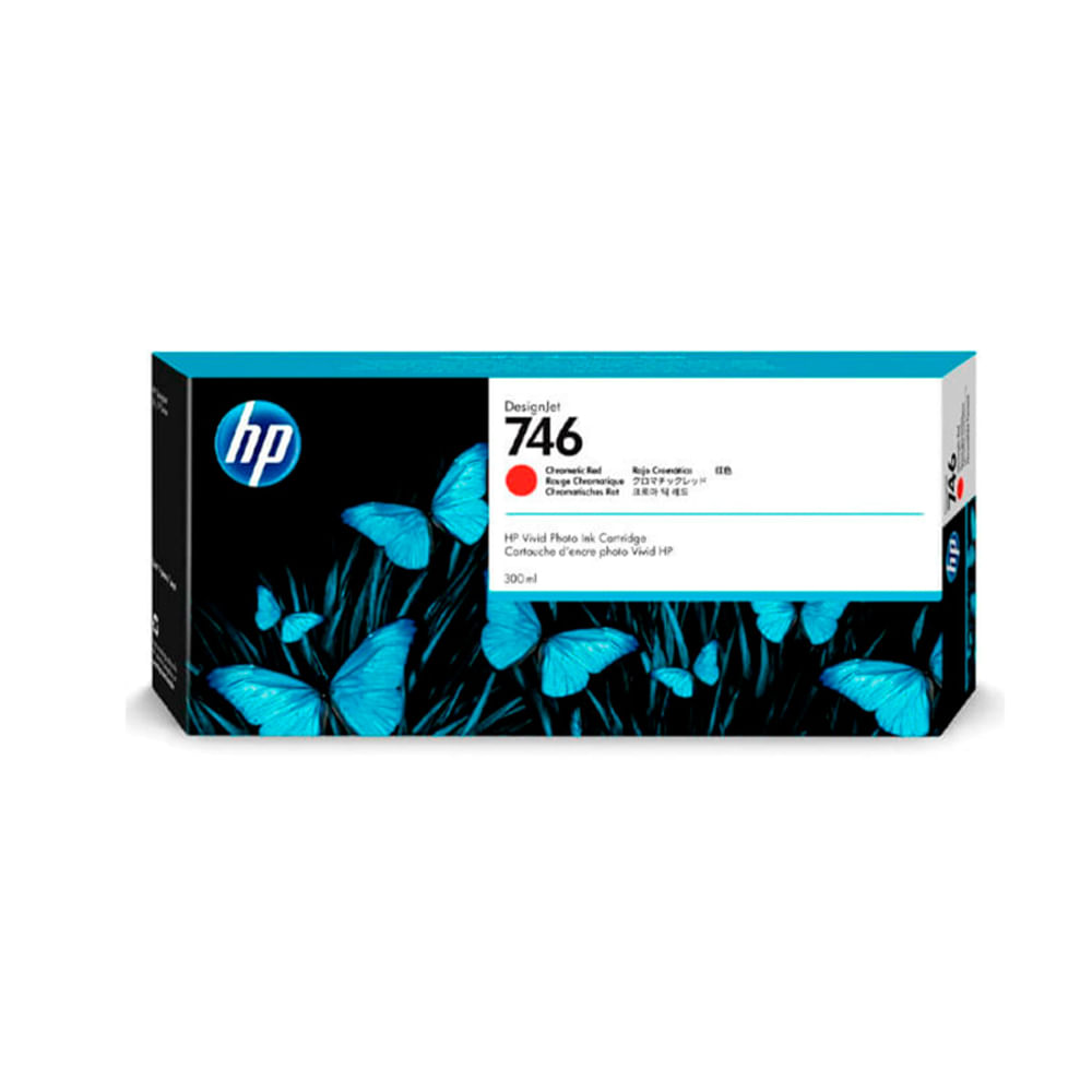 Tinta HP P2V81A (746) 300ml Rojo Chromático para Impresoras Z6 y Z9 - Calidad Profesional