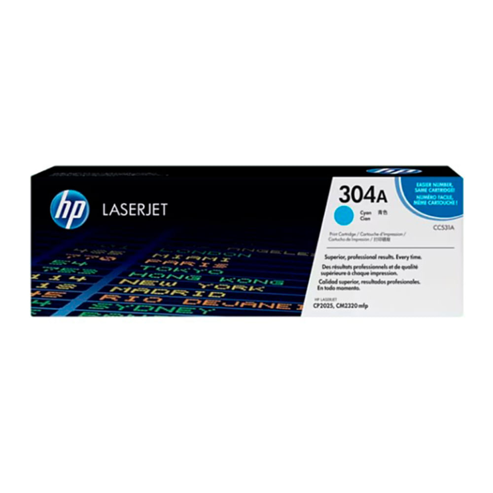 Toner HP 304A CC531A Cian para impresoras Color LaserJet CP2025 - Alta Calidad y Rendimiento