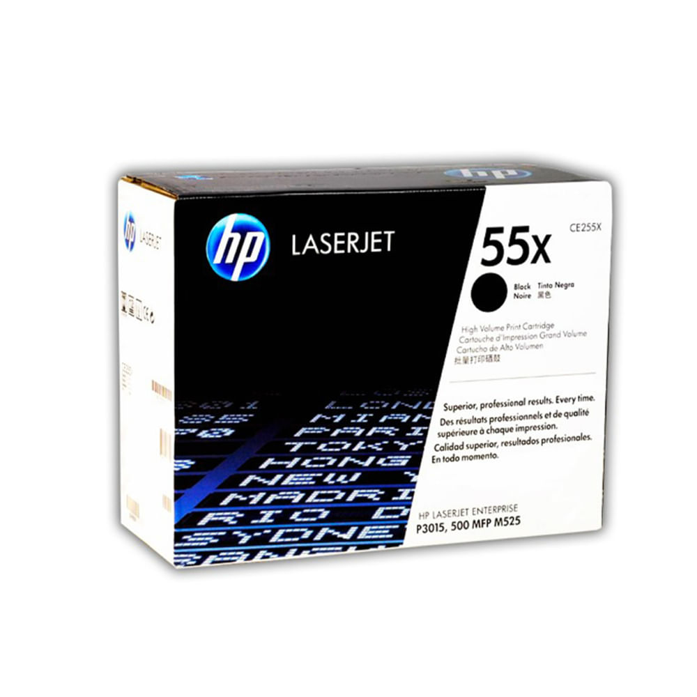 Toner HP CE255X Negro Compatible para LaserJet CP3015 - Alta Capacidad 12.5K Páginas
