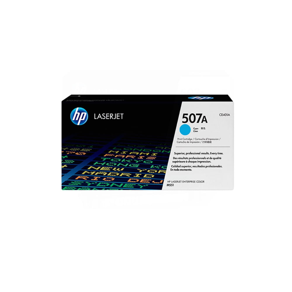 Tóner HP CE401A (507A) Cyan para LaserJet M551 - 6000 páginas de alta calidad de impresión